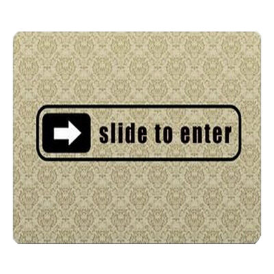 Famdecor Short Plush Material Slide To Enter Printed Doormat