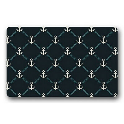 Famdecor Short Plush Material Cute Anchors Printed Doormat , - Click Image to Close
