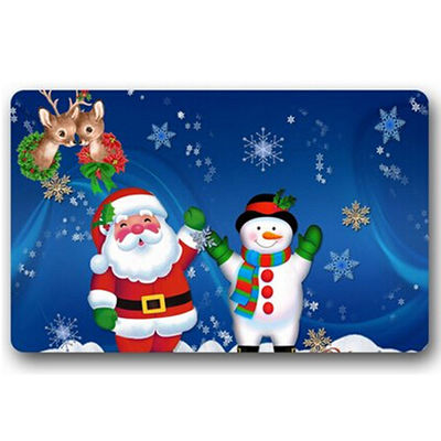 Famdecor Short Plush Material Santa Claus Happy Christmas Pr