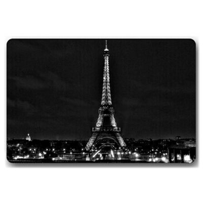 Famdecor Short Plush Material Night Paris Eiffer Tower Print